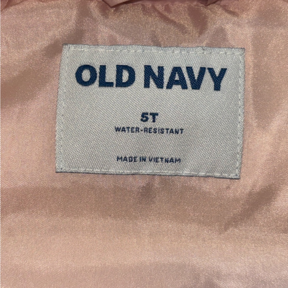 Old Navy Blush Pink Water-Resistant Vest Toddler Girl - Picture 3 of 4